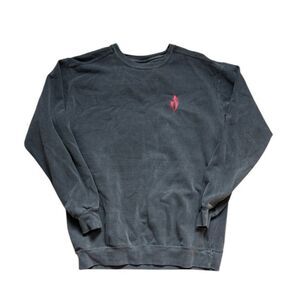 Comfort Colors Grey Crew neck Pullover Embroidered Chest Logo Medium